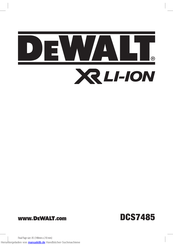 DeWalt XR LI-ION DCS7485 Originalanweisungen