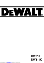 DeWalt DW311K Anweisungen