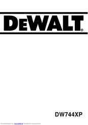 DeWalt DW744XP Anweisungen