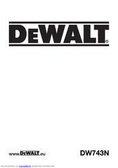 DeWalt DW743N QS Originalanweisungen