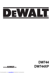 DeWalt DW744 Originalanweisungen