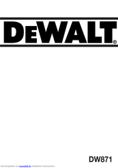 DeWalt DW871 Anweisungen