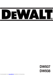 DeWalt DW938 Anweisungen