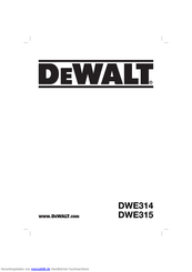 DeWalt DWE315 Originalanweisungen