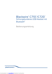Plantronics Blackwire C720 Bedienungsanleitung
