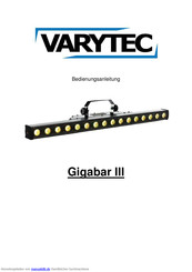 Varytec Gigabar III Bedienungsanleitung