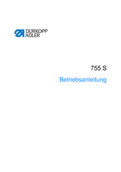 Dürkopp Adler 755 S Betriebsanleitung