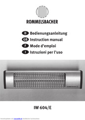 Rommelsbacher IW 604/E Bedienungsanleitung