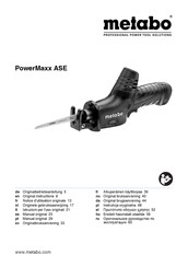 Metabo PowerMaxx ASE Originalbetriebsanleitung