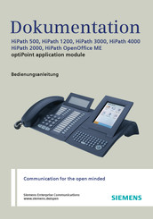 Siemens HiPath 1200 optiPoint 500 entry Bedienungsanleitung