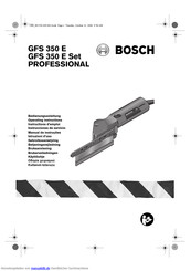 Bosch GFS 350 E Set PROFESSIONAL Bedienungsanleitung
