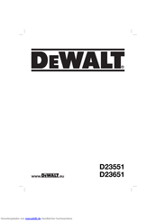 DeWalt D23551 Originalanweisungen