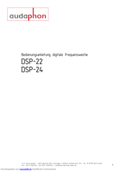 audaphon DSP-22 Bedienungsanleitung
