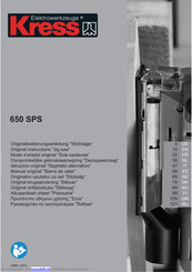 KRESS 650 SPS Originalbetriebsanleitung