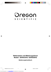 Oregon Scientific BAR936HG Bedienungshandbuch
