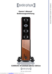 Audio Physic CARDEAS 30 Limited Jubilee Edition Bedienungsanleitung