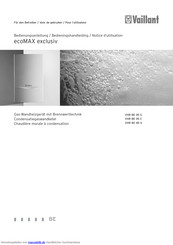 Vaillant ecoMAX exclusivVHR BE 35 S Bedienungsanleitung