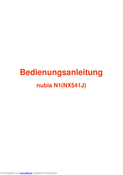 Nubia N1 Bedienungsanleitung