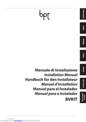 Bpt LYNEA YV-YVC Installationshandbuch