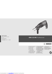 Bosch GBH 2-23 RE Professional Originalbetriebsanleitung