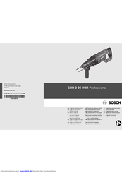 Bosch GBH 2-26 DBR Professional Originalbetriebsanleitung