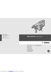 Bosch GBH 5-40 DE Professional Originalbetriebsanleitung