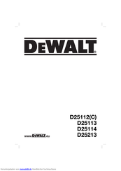 DeWalt D25113 Originalanweisungen