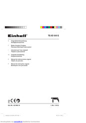 Einhell 42.596.10 Originalbetriebsanleitung