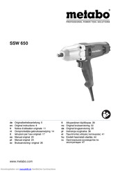 Metabo SSW 650 Originalbetriebsanleitung