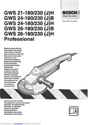 Bosch GWS 26-180 H Professional Bedienungsanleitung