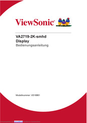 ViewSonic VA2719-2K-smhd Bedienungsanleitung