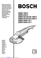 Bosch GWS 20-180 Bedienungsanleitung