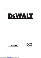 DeWalt DC413 Anleitung