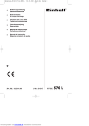 Einhell 43.014.44 Bedienungsanleitung