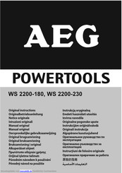 AEG Powertools WS 2200-230 Originalbetriebsanleitung