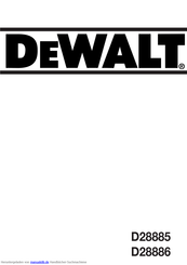 DeWalt D28886 Anleitung