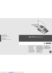Bosch GBS 75 AE Professional Originalbetriebsanleitung
