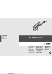 Bosch GDA 280 E Professional Originalbetriebsanleitung