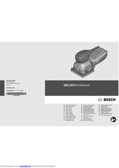 Bosch GSS 140 A Professional Originalbetriebsanleitung