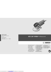 Bosch GEX 150 TURBO Professional Originalbetriebsanleitung