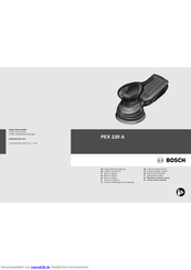 Bosch WEU PEX 220 A Originalbetriebsanleitung