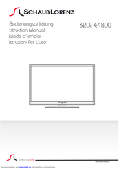 SchaubLorenz 32LE-E4800 Bedienungsanleitung