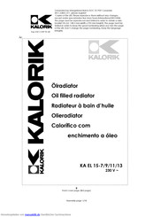 Kalorik KA EL 15-7 Gebrauchsanleitung