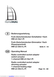 HomeMatic HM-LC-Dim1L-Pl Bedienungsanleitung