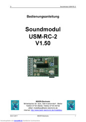 BEIER-Electronic USM-RC-2 Bedienungsanleitung