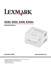 Lexmark E330 Benutzerhandbuch