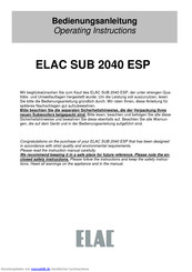 Elac SUB 2040 ESP Bedienungsanleitung