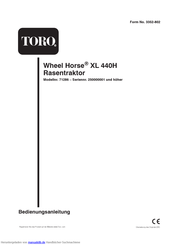 Toro Wheel Horse XL 440H 71286 Bedienungsanleitung