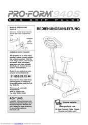 ProForm 940S Bedienungsanleitung