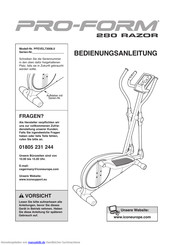 Pro-Form PETL52020 Bedienungsanleitung